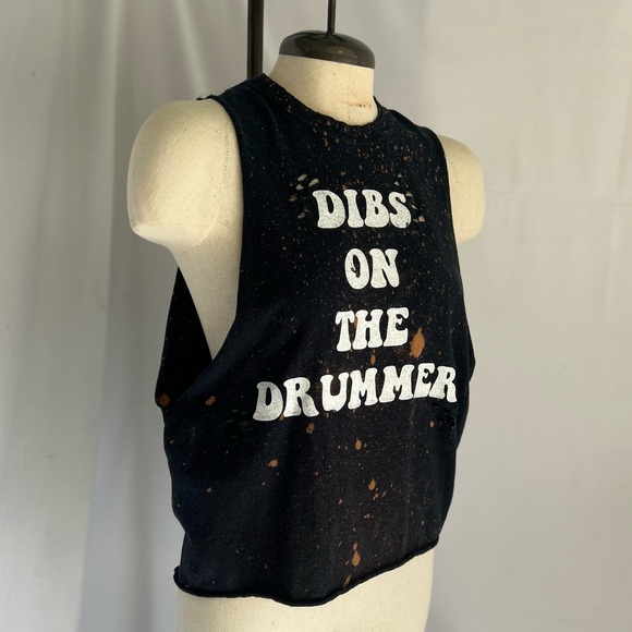 Mamie Ruth Dibs on the drummer Distressed tank - Picture 1 of 7